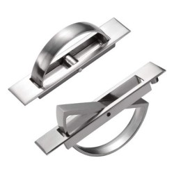 Jaladera Oculta Gabinete LS077 100mm Plata Pull Panel