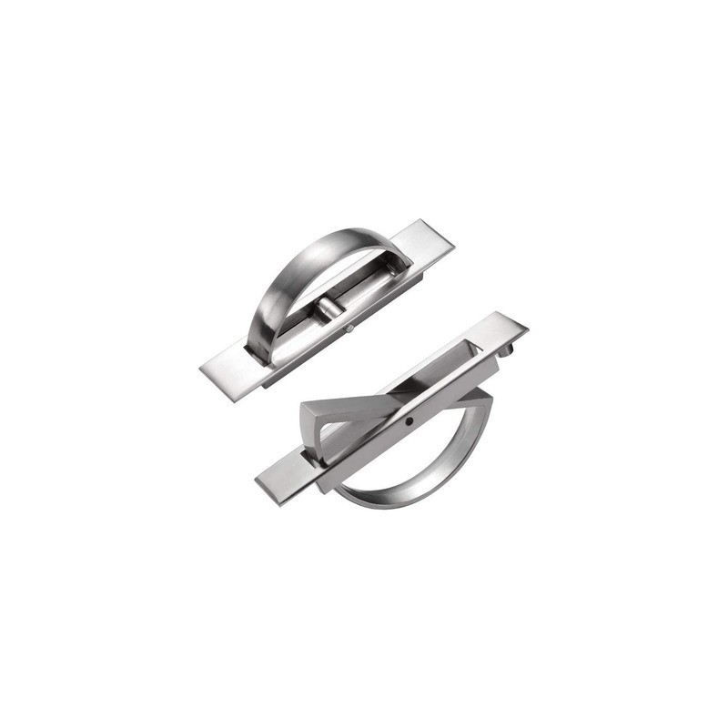 Jaladera Oculta Gabinete LS077 100mm Plata Pull Panel